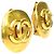 Orecchini a clip rotondi Chanel Gold CC placcati oro - vista 6