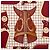 Foulard di seta Hermès Red Camails - vista 2