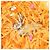 Pañuelo de seda Hermès Orange Les Bles 90 - vista 6