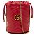 Borsa secchiello Gucci Red Small GG Marmont Matelassé in pelle di vitello