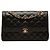 Chanel Black Limited Edition Paris Medium CC Quilted Lambskin Double Flap