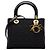 Dior Black Medium Nylon Cannage Lady Dior