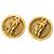 Orecchini a clip Chanel Gold CC placcati in oro - vista 2