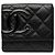 Chanel Black CC Quilted Lambskin Cambon Ligne Small Flap Wallet
