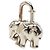 Charm Lucchetto Elefante Hermès placcato palladio argento - vista 3
