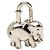 Charm Lucchetto Elefante Hermès placcato palladio argento - vista 4