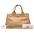 Prada Tote Shopping Grande em Pele de Cabra Trançada Madras Castanha - vista 7