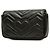 Gucci Mini GG Marmont Matelassè in pelle di vitello nera, borsa a tracolla con patta - vista 2