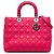 Dior Pink Large Lambskin Cannage Lady Dior