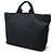 Tote Bag Prada in denim blu con logo sbalzato - vista 2