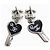 Chanel Coco Mark Swing Heart Key Stecker-Ohrringe - Ansicht 5