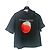 Camiseta de algodón negra Alexander McQueen con estampado de luna roja