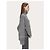 Salvatore Ferragamo Ferragamo Poncho aus Wollmischgewebe in Grau mit gelbem Innenfutter - Ansicht 9