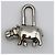 Hermès Hermes Cadena Charm Hippopotamus Metal Silver Padlock 2005 Limited Edition - vista 7