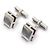Hermès GEMELLI VINTAGE HERMES MOTIVO H RFL IN ARGENTO 925 16.6G CUFFLINKS