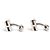Hermès GEMELLI VINTAGE HERMES MOTIVO H RFL IN ARGENTO 925 16.6G CUFFLINKS - vista 4