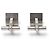 Hermès GEMELLI VINTAGE HERMES MOTIVO H RFL IN ARGENTO 925 16.6G CUFFLINKS - vista 5