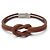 Hermès BRACCIALE HERMES ATAME PELLE ACCIAIO PALLADIATO NODO MARRIN PLAT + SCATOLA BANGLE