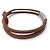 Hermès BRACCIALE HERMES ATAME PELLE ACCIAIO PALLADIATO NODO MARRIN PLAT + SCATOLA BANGLE - vista 2