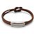 Hermès BRACCIALE HERMES ATAME PELLE ACCIAIO PALLADIATO NODO MARRIN PLAT + SCATOLA BANGLE - vista 3
