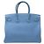 Hermès BORSA A MANO HERMES BIRKIN 35 NUOVA PELLE TAURILLON CLEMENCE BLU & TWILLY - vista 2