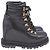 Moncler Lace-up Wedge Boots in Black Leather