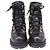 Moncler Lace-up Wedge Boots in Black Leather - view 2