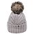 UGG Pom-Pom Strickmütze aus grauer Wolle