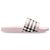 Burberry Gummischlappen rosa Check-Muster