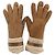 UGG Shearling-Handschuhe aus braunem Leder mit Logo-Plakette