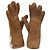 UGG Shearling-Handschuhe aus braunem Leder mit Logo-Plakette - Ansicht 2