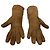 UGG Shearling-Handschuhe aus braunem Leder mit Logo-Plakette - Ansicht 9