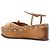 Sandali con plateau Jimmy Choo beige in pelle - vista 4