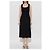 Vestido Jacquemus Tablier preto de linho - vista 2
