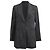 Blazer à rayures The Row en laine grise