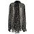 Alexander McQueen Bluse mit drapiertem Vorderteil in schwarzem Blumenprint aus schwarzem Polyester