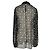 Alexander McQueen Bluse mit drapiertem Vorderteil in schwarzem Blumenprint aus schwarzem Polyester - Ansicht 3