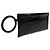 Clutch Tom Ford Aura in pelle nera effetto coccodrillo - vista 3