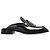 Chinelos Loewe Edge em couro preto