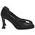 Timeless Chanel CC D'Orsay Pumps aus schwarzem Satin