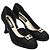 Timeless Chanel CC D'Orsay Pumps aus schwarzem Satin - Ansicht 4