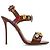 Dolce & Gabbana Absatzsandaletten aus Seide Braun