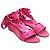 Autre Marque Sandali bassi con lacci Saint Laurent in raso rosa - vista 4