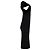 Victoria Beckham Twist Drape Figurspray Kleid aus schwarzer Viskose - Ansicht 3