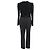 Self portrait Self-Portrait V-Ausschnitt Jumpsuit aus schwarzem Polyester - Ansicht 3
