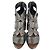 Alaïa Cage Wave Stiletto aus silbernem Leder - Ansicht 3