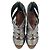 Alaïa Cage Wave Stiletto aus silbernem Leder - Ansicht 4