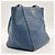 Borsa Tote a Spalla Prada Vitello Phoenix Blue - vista 4