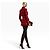 Autre Marque Saint Laurent Blazer Xadrez Vermelho em Lã e Seda - vista 5