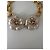 Bracelete Miu Miu dourado com flores e cristais - vista 4
